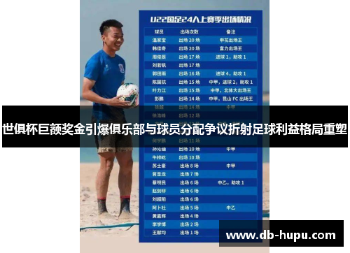 世俱杯巨额奖金引爆俱乐部与球员分配争议折射足球利益格局重塑